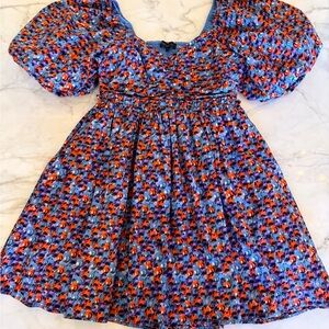 Endless Rose Puff Sleeve Floral Dress